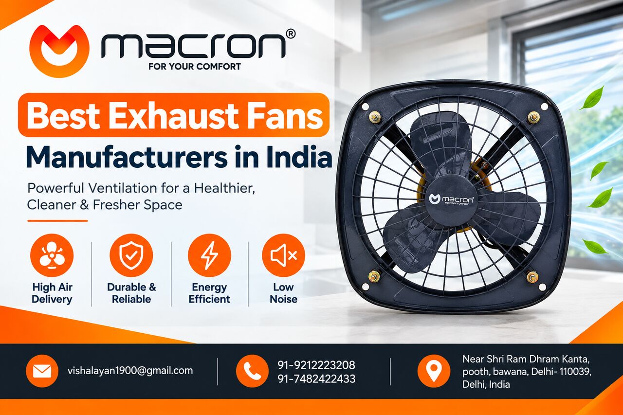 New Delhi, Electronics, INR 2500,  Best Exhaust Fans Manufacturers In India &ndash; Macron