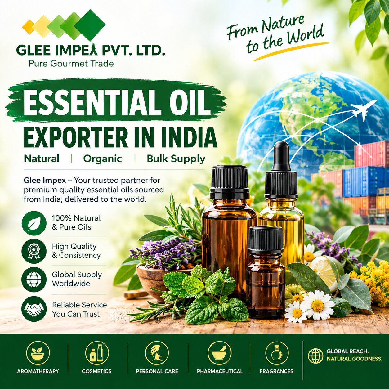 Mumbai, Food, Essential Oil Exporter In India For Natural, Quality & Bulk Essential Oils