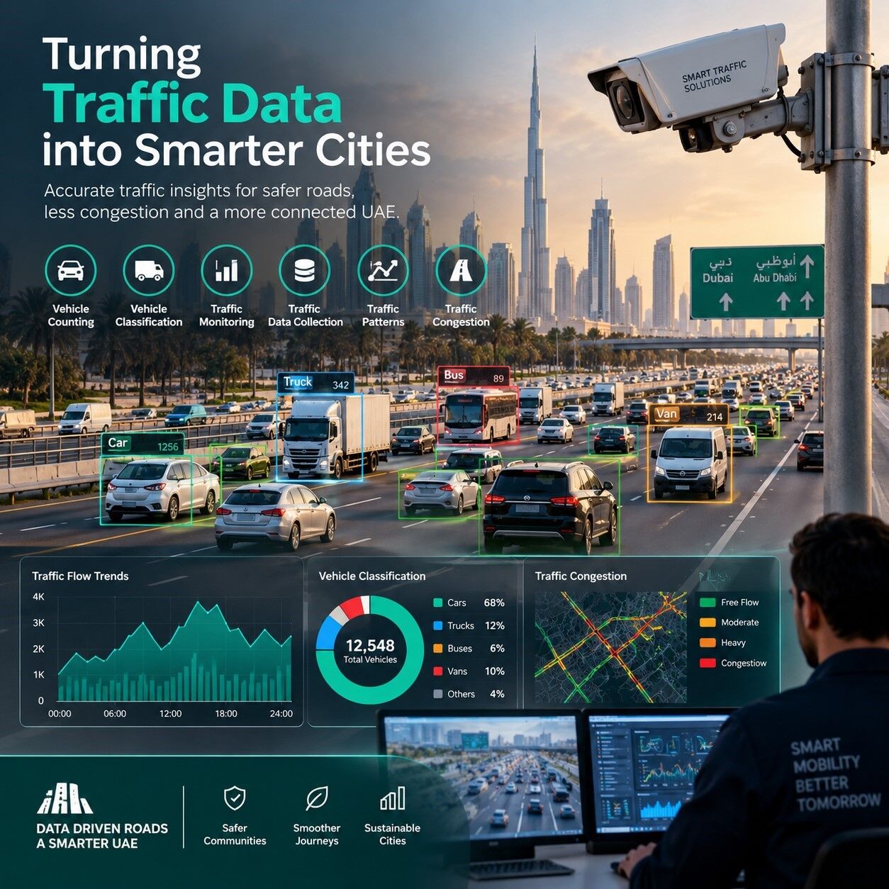 Dubai, Technical, Peak Hour Performance: UAE Traffic Survey Key Findings