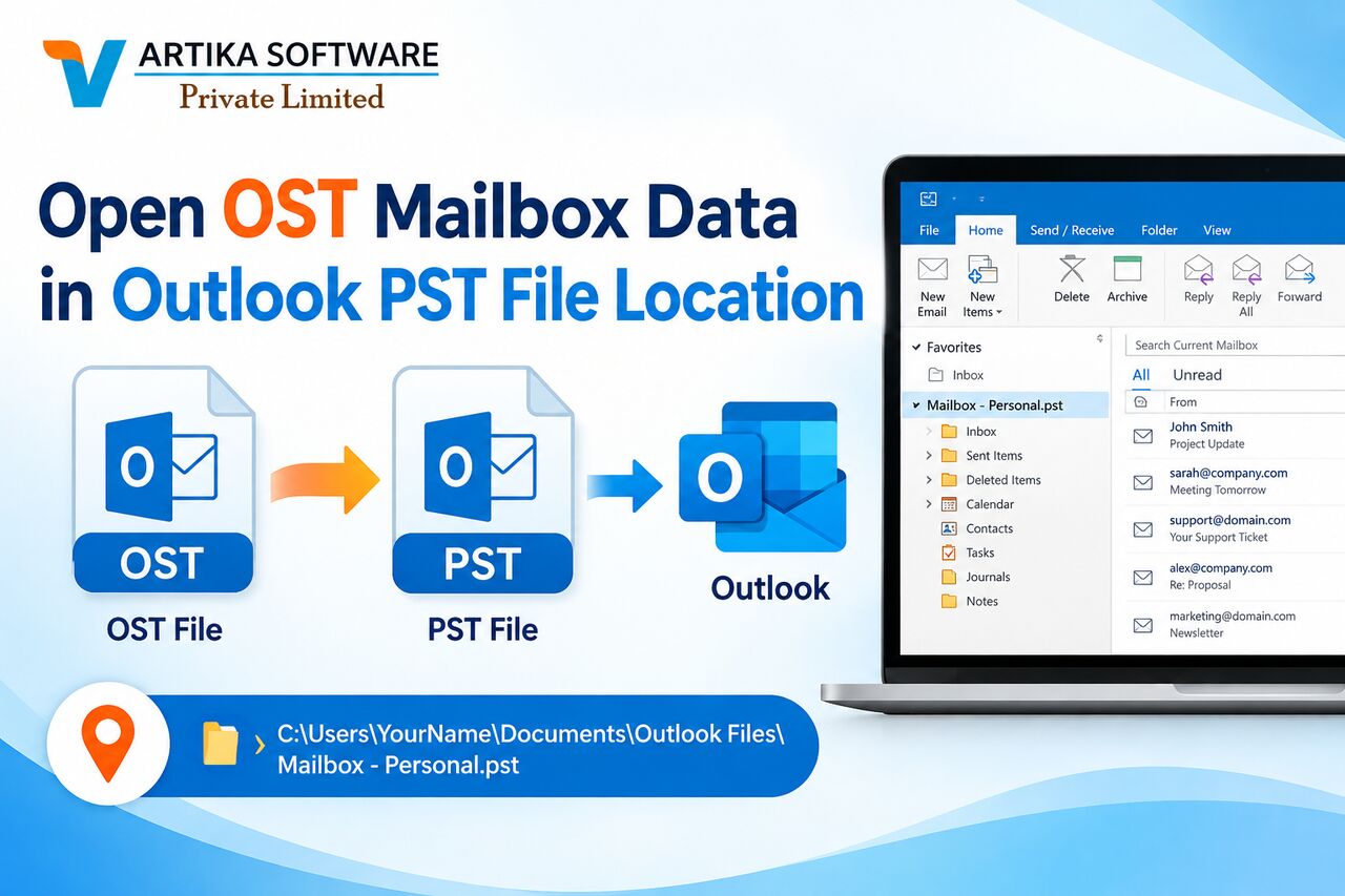 Mumbai, Technical, Open OST Mailbox Data In Outlook PST File Location