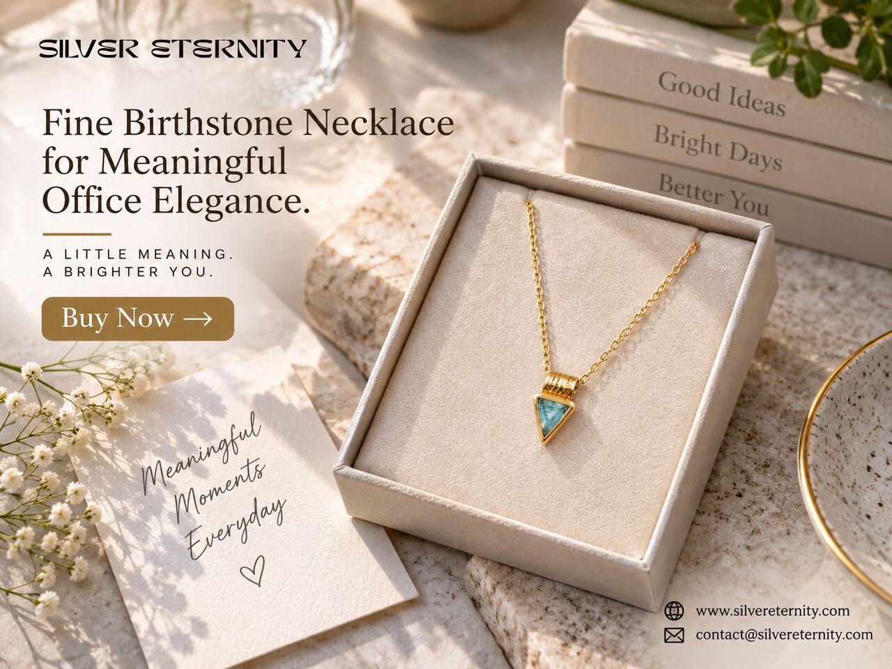 Jaipur, Jewelry, INR 4300,  Buy Now Fine Birthstone Necklace For Meaningful Office Elegance