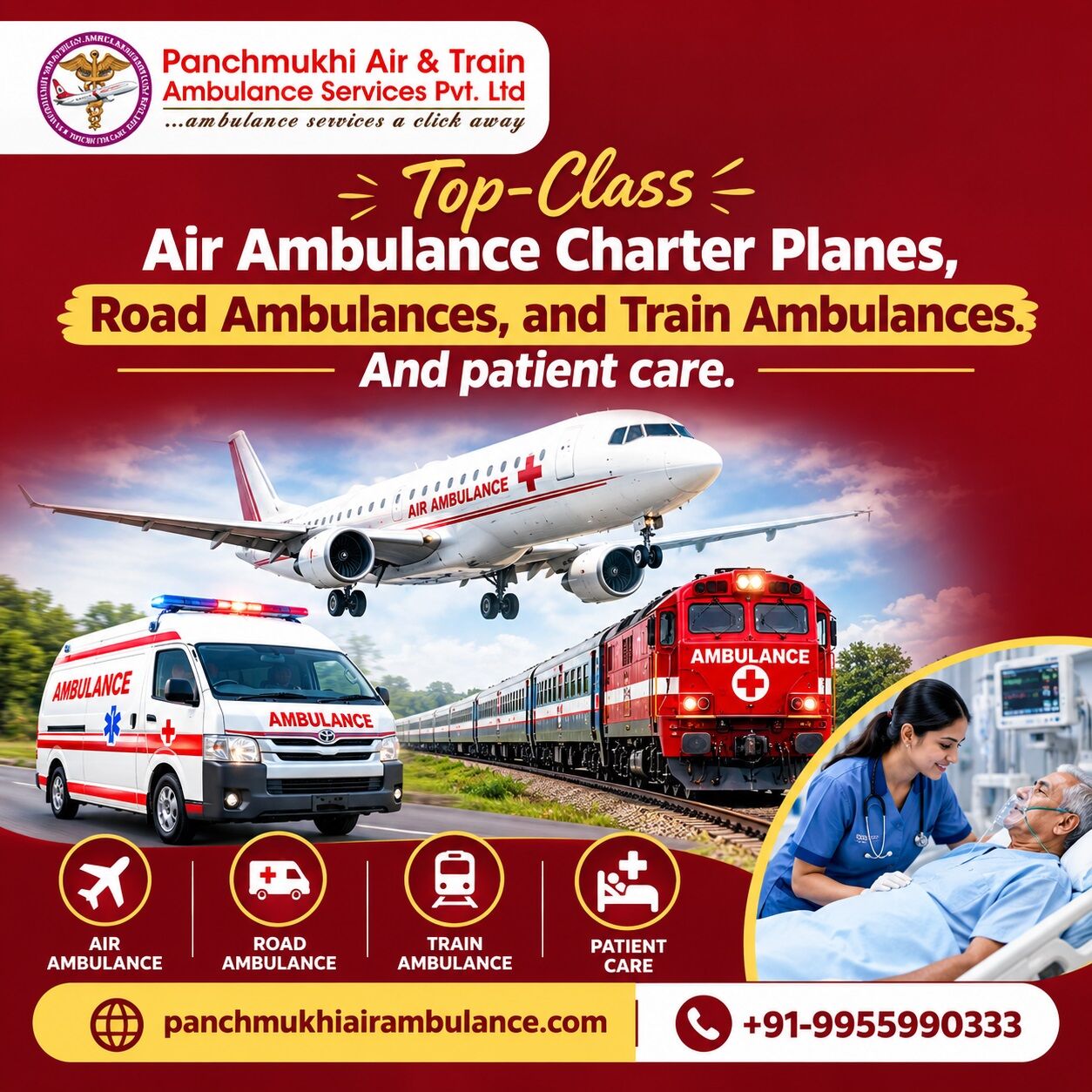 Mumbai, Health, Panchmukhi Air Ambulance From Ernakulam - Complete ICU Ambulance Solutions
