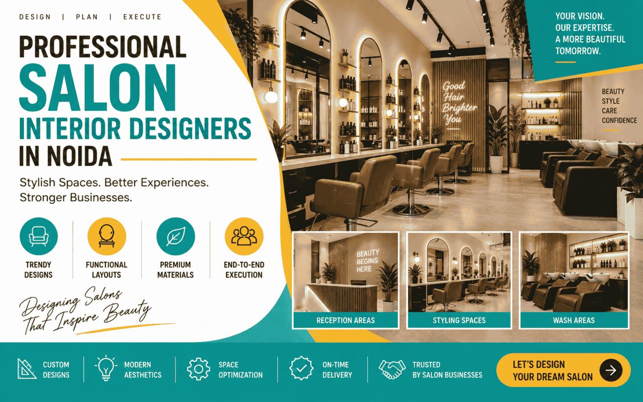Greater Noida, Construction, Transform Your Salon With Expert Interior Designers In Noida