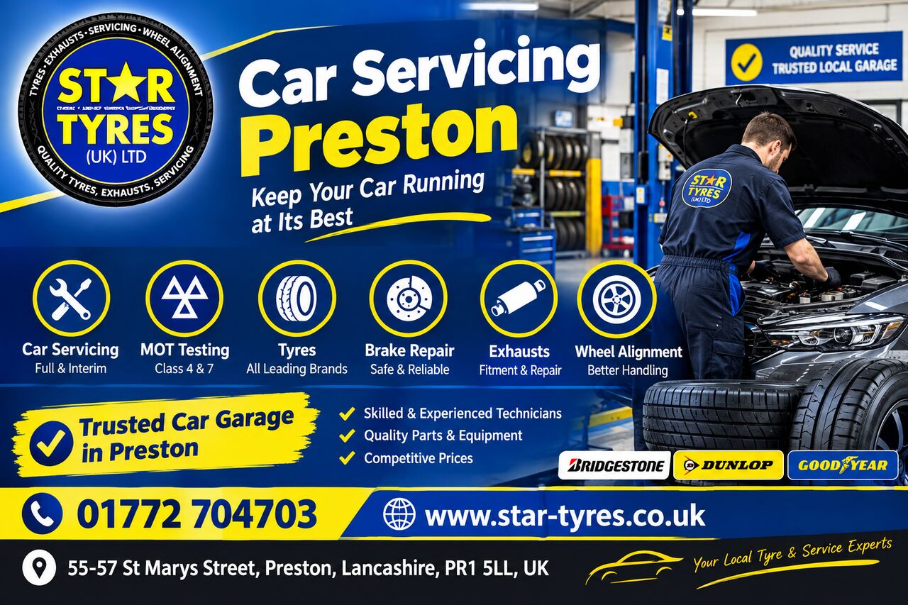 London, Automotive, Professional Care For Car Servicing Preston At Star Tyres