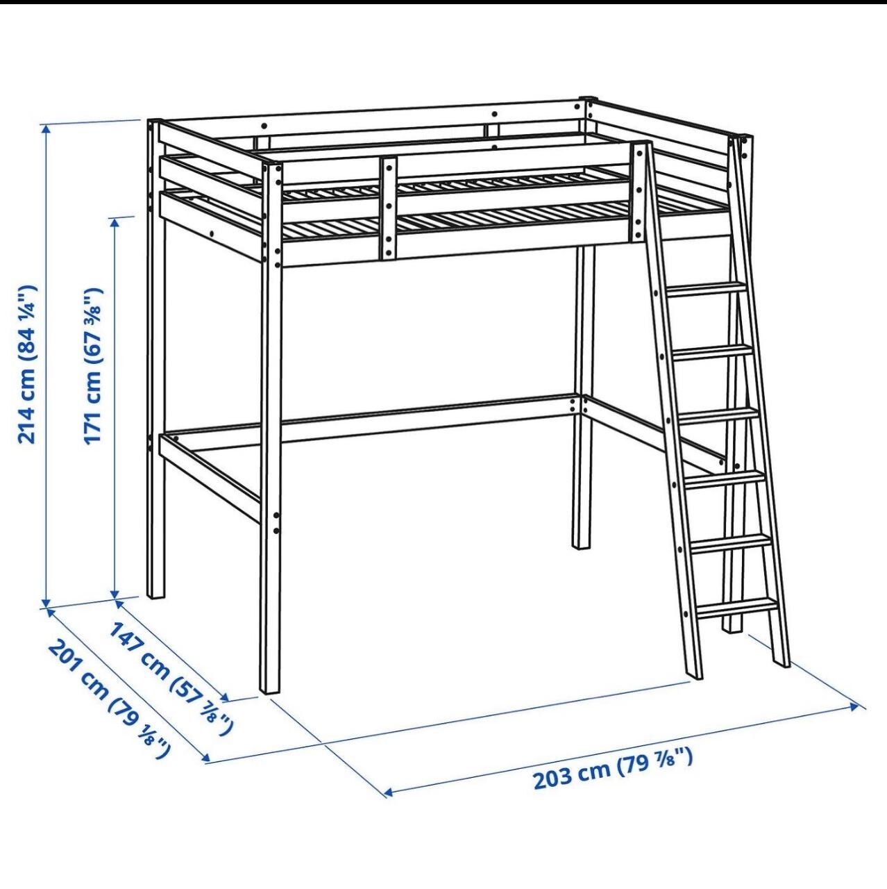 Umm Al Hamam, Furniture, SAR 300,  IKEA STOR&Aring; LOFT BED - FOR KIDS &ndash; 140 &times; 200 Cm