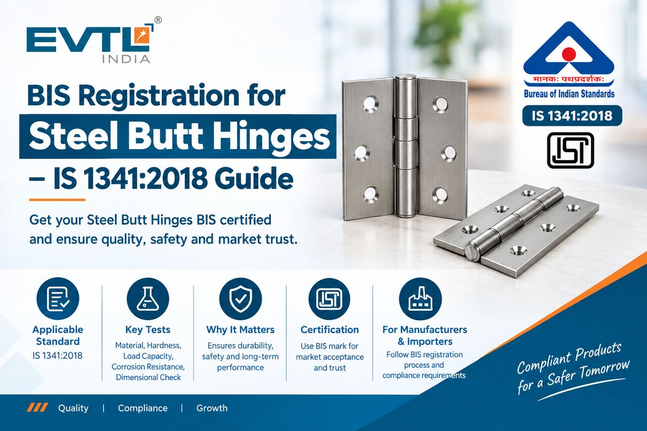Mumbai, Business, BIS Registration For Steel Butt Hinges &ndash; IS 1341:2018 Guide
