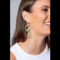 USD 36,  Beaded Earrings | Lightweight Double Hoop Design