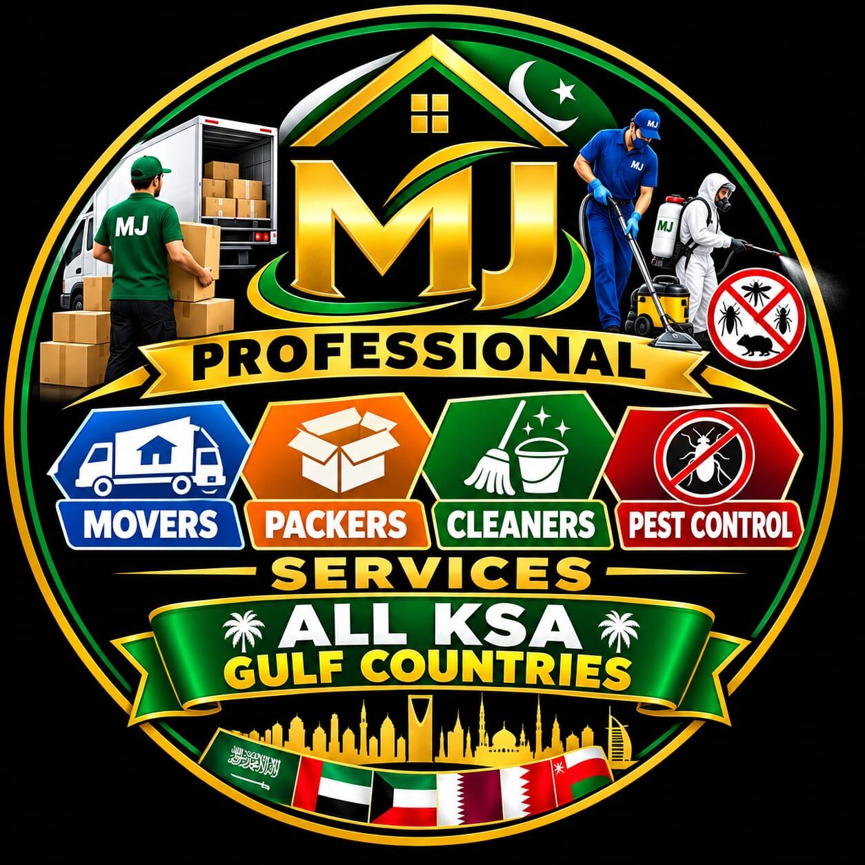 Al Arid, Relocation, MJ PROFESSIONAL MOVERS PACKERS CLEANERS PEST CONTROL SERVICES ALL KSA×@×