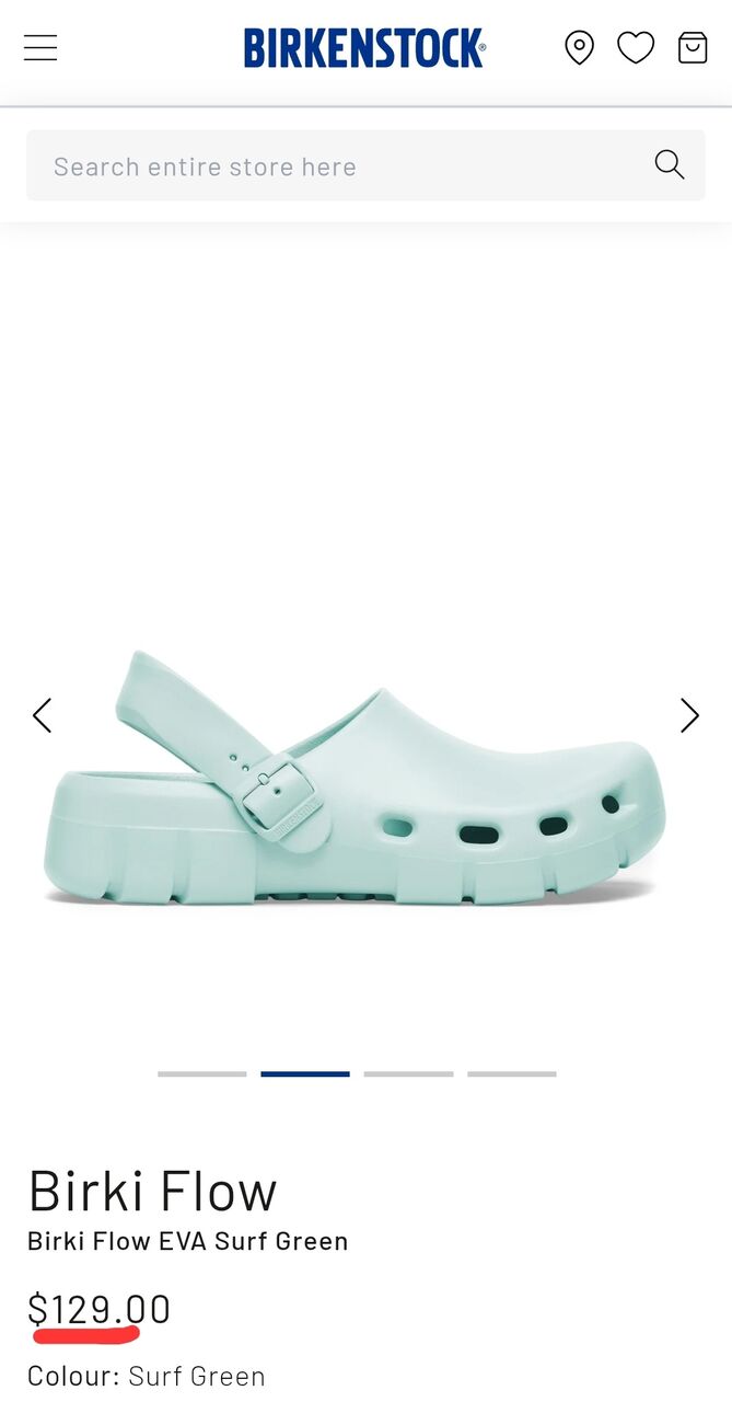 Riyadh, Clothing & Accessories, SAR 300,  Birkenstock Germany BirkiFlow EVA Clogs - Surf Green