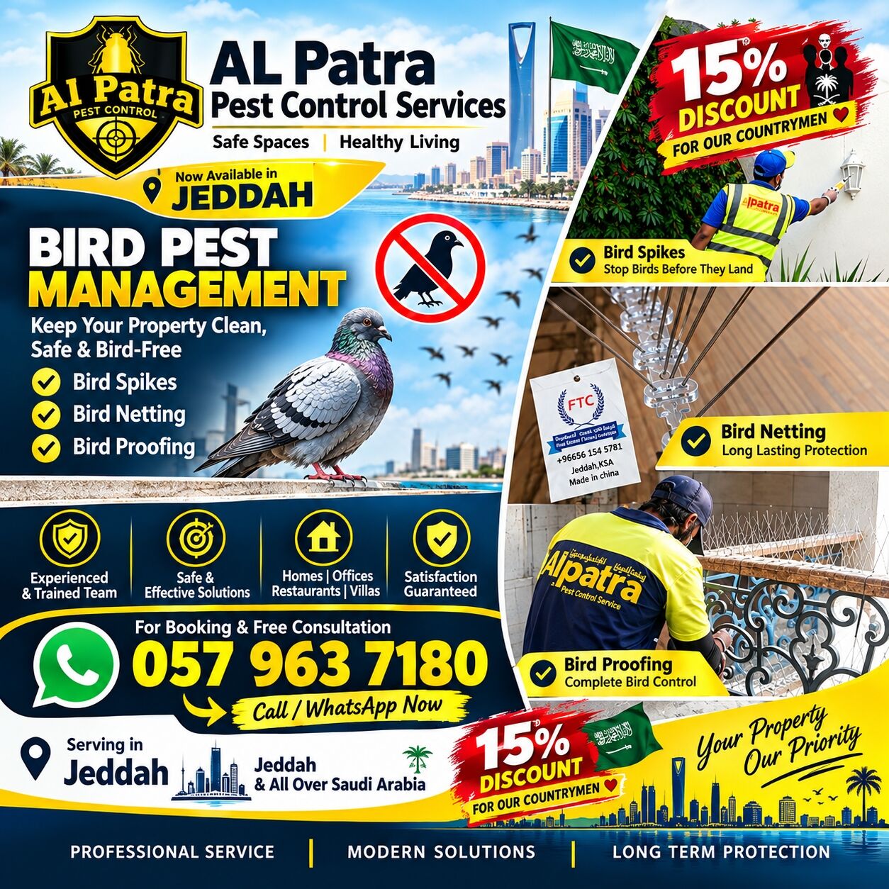 Jeddah, Pest Control, 🐦 Bird Pest Control In Jeddah | Protect Your Villa, Home & Compound 🏠