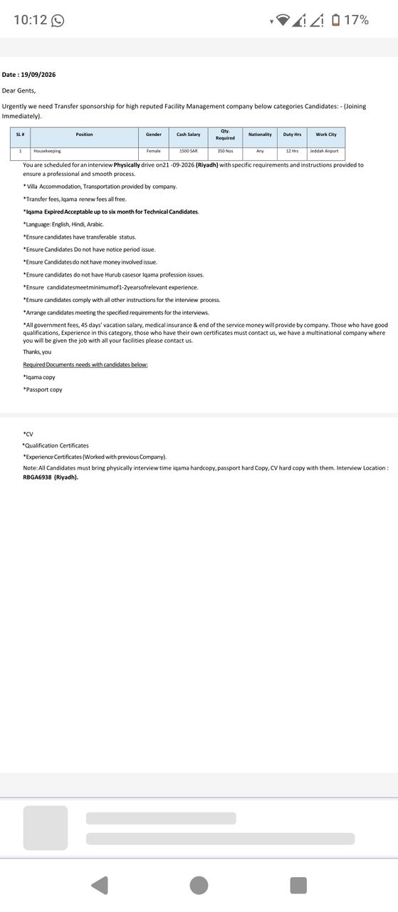 Jeddah, Jobs, Hk