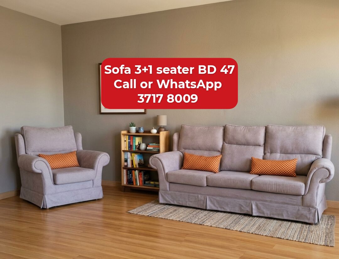 Manama, Furniture, BHD 47,  @@Sofa 3+1seater In Good Condition For Sale With Delivery