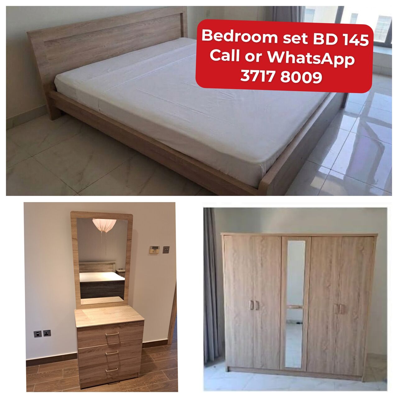 Manama, Furniture, BHD 140,  @@Bedroom Set In Good Condition For Sale With Delivery