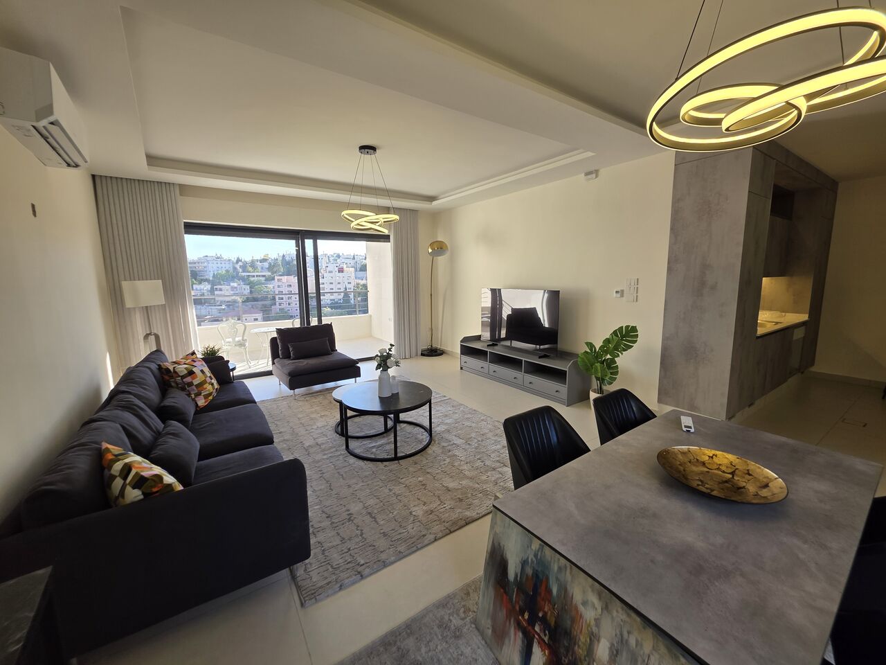 Amman, Apartments, Flats, Houses & Villas, JOD 17000/year,  Furnished,  2 BR,  Brandnew Fully Furnished 2B Apart With Baconly In Jabal Webdeh 00962777688956