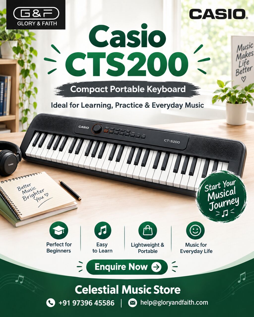 Mumbai, Marketing, Explore Casio CTS200 Portable Keyboard