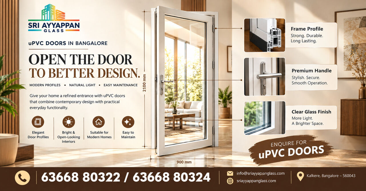 Bangalore, Business, Modern UPVC Doors For Stylish & Comfortable Spaces