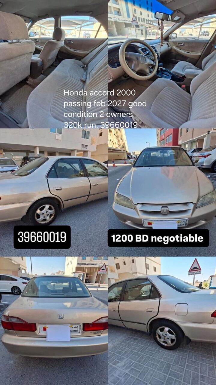 Busaiteen, Vehicles, Cars & Trucks , BHD 1200,  Honda Accord 2000,  2000,  Automatic,  328888 KM,  Honda Accord Second Owner Good Condition