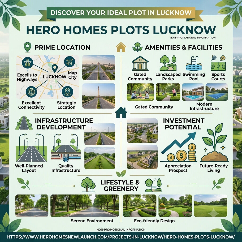 Lucknow, Apartments, Flats, Houses & Villas, Furnished,  Hero Homes Plots Lucknow | Planned Land Spaces