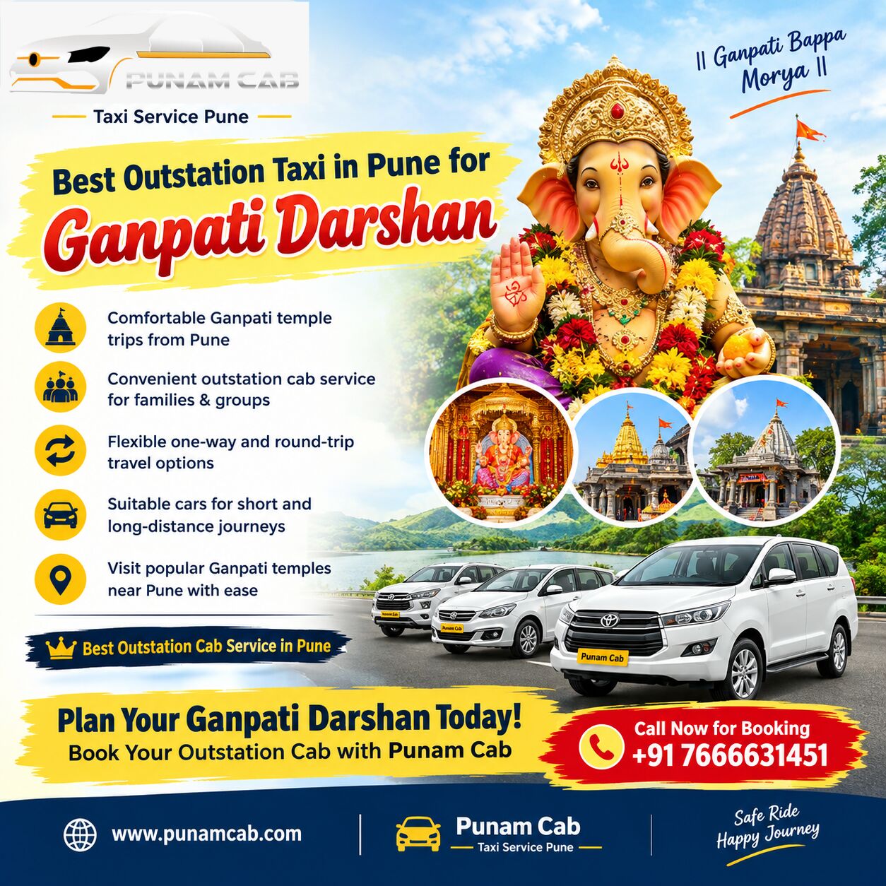 Pune, Travel, Best Outstation Taxi In Pune For Ganpati Darshan Near Pune