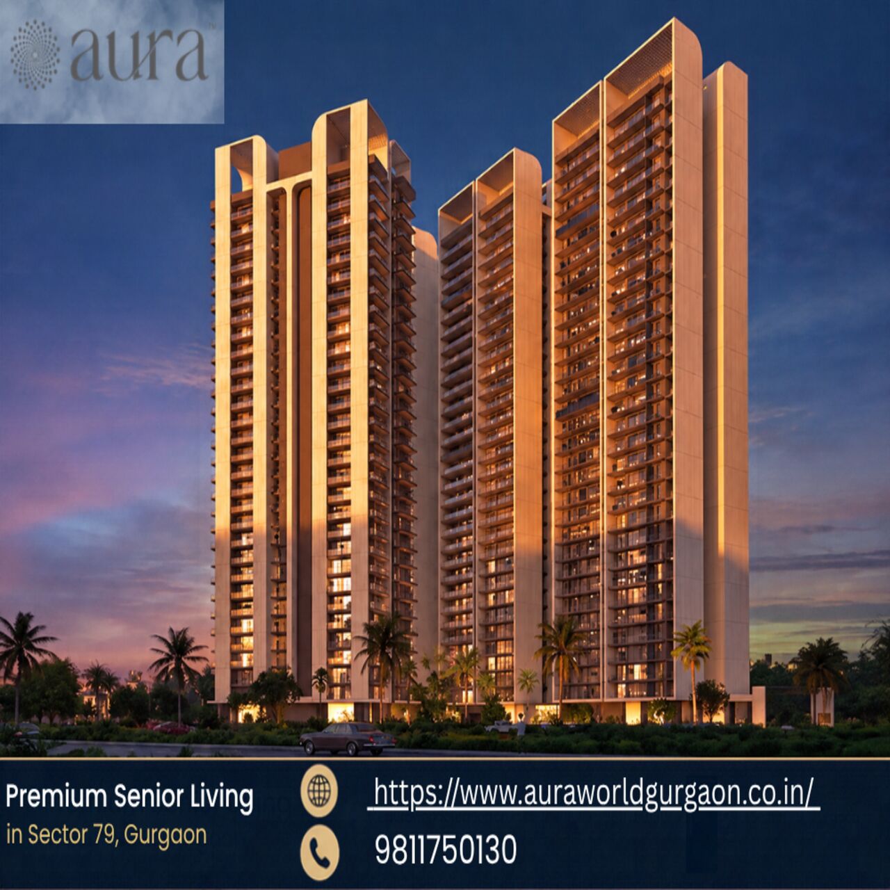Gurugram, Real Estate For Sale, INR 25400000,  3 BR,  1750 Sq. Feet,  Aura World The Aerth Gurgaon