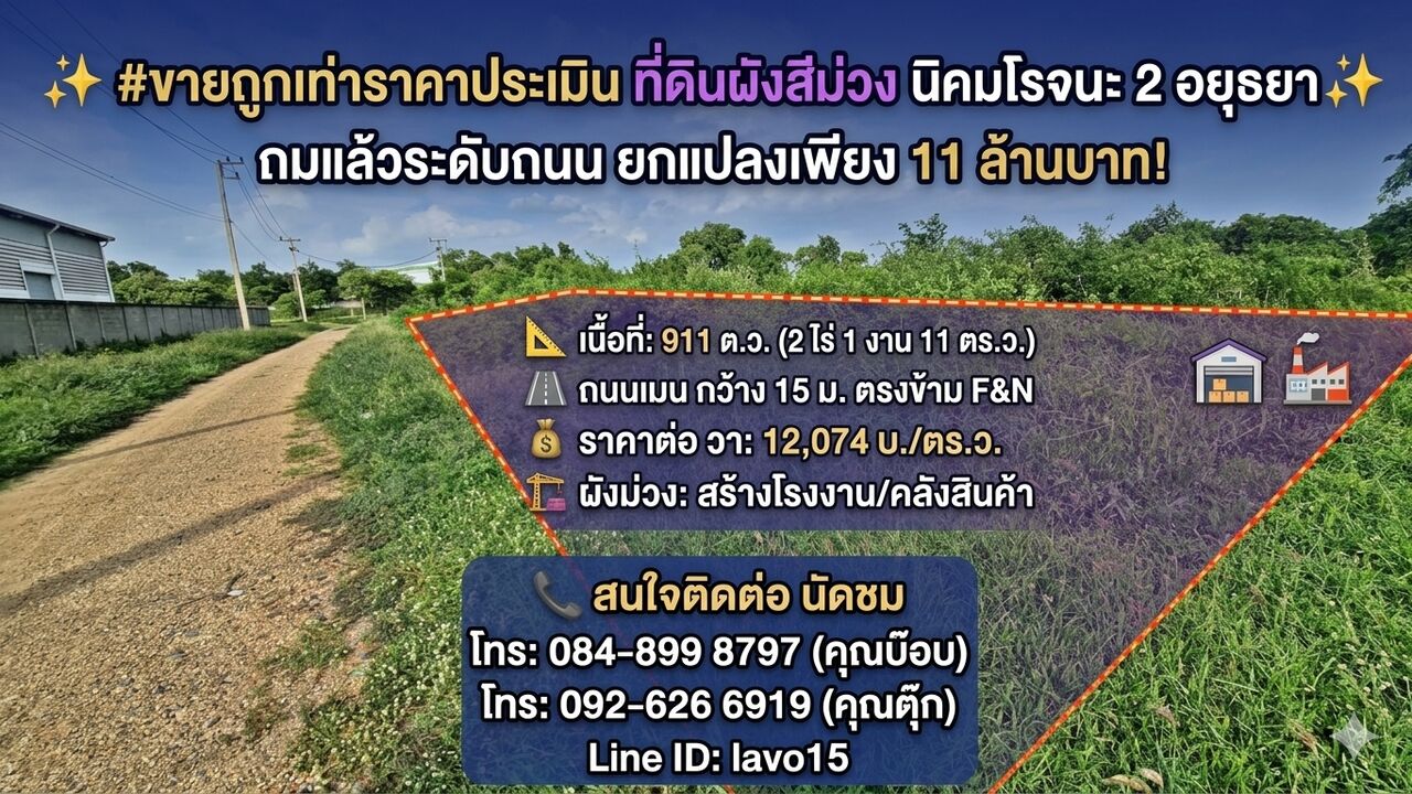 Bangkok, Real Estate For Sale, THB 11000000,  6 BR,  0 Sq. Feet,  #ขายถูกเท่าราคาประเมิน ที่ดินผังส
