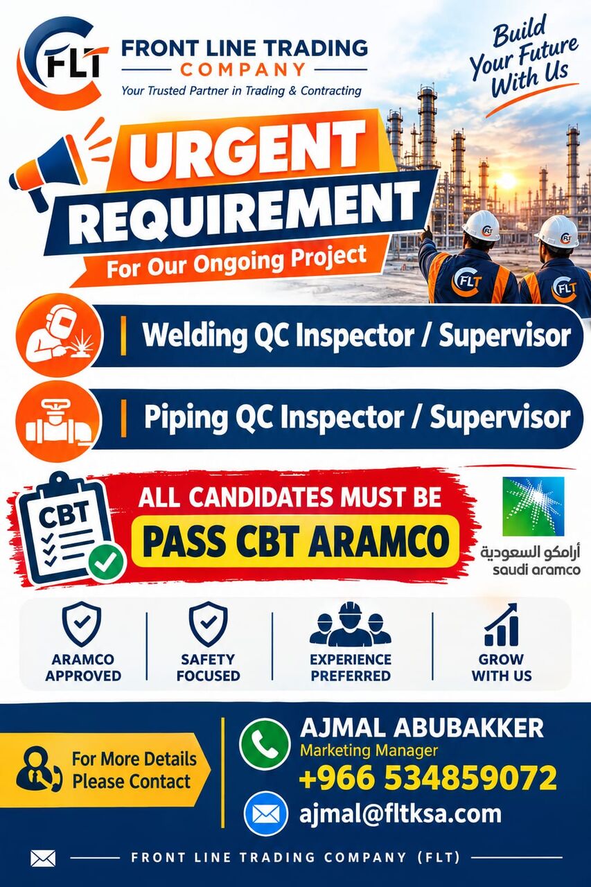 Dammam, Jobs, Urgent Requirements