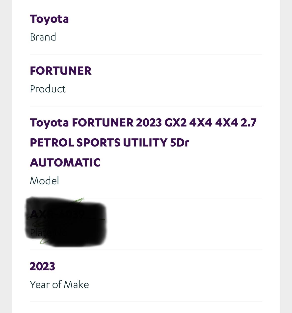 Jubail, Vehicles, Cars & Trucks , SAR 110000,  Toyota Fortuner 2023 GX2 4X4 4X4 2.7 PETROL SPORTS UTILITY SDr AUTOMATIC,  2023,  Automatic,  165624 KM,  For Sale 110000 Sr - Toyota Fortuner  GX2 4X4 2.7 PETROL SPORTS UTILITY SDr