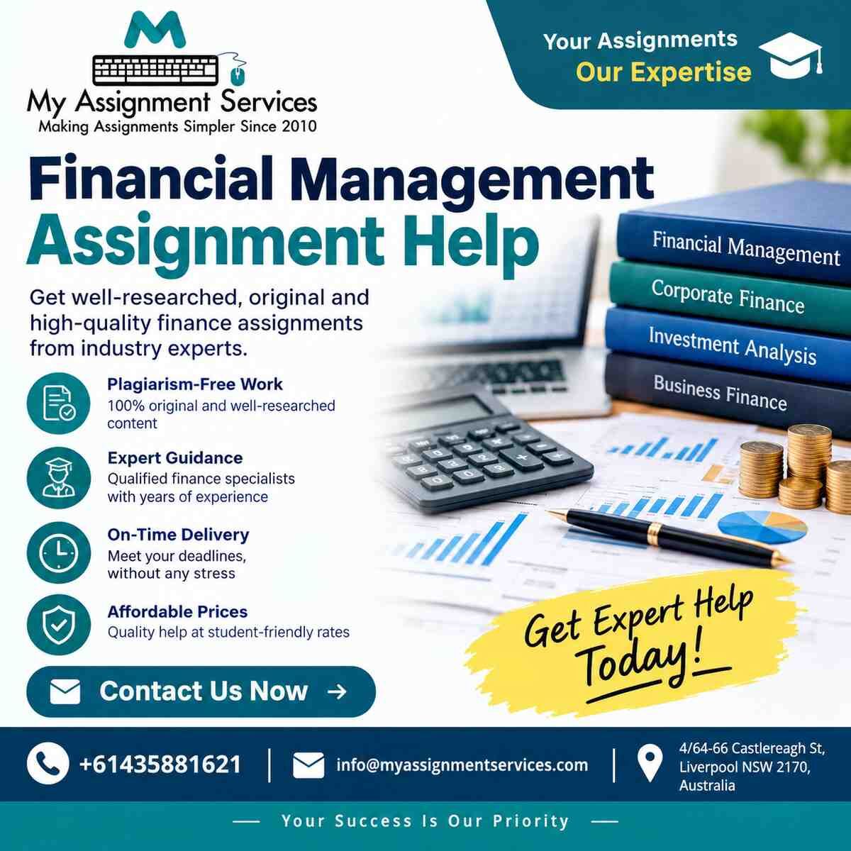 Sydney, Education, Get Expert Support For Financial Management Assignments