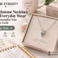 INR 4300,  Buy Now Birthstone Necklace For Everyday Wear To Personalize Your Office Look