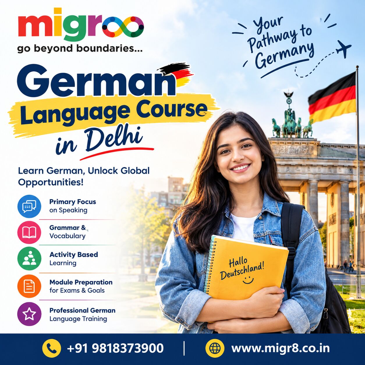 Rohini, Free Items, German Language Course In Delhi