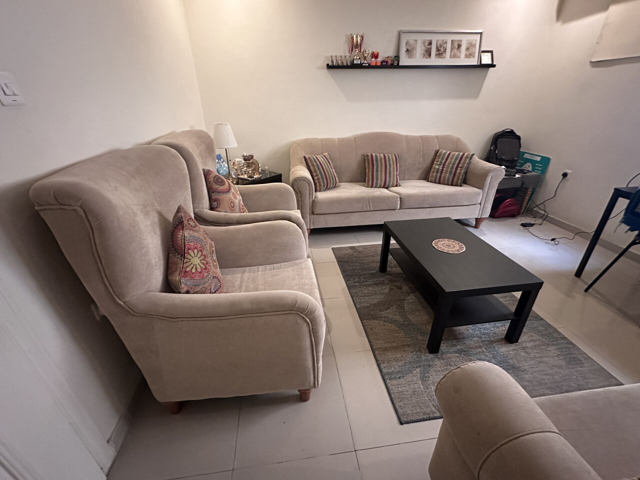 Mushrefah, Household Items, SAR 2200,  & Seater Sofa + 2 Single Beds With Matresses Small + Dining Table + 6 Door Cupboard