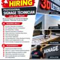 Required Worker For Signboard, ACP Cladding, 3D Letters Fabricator