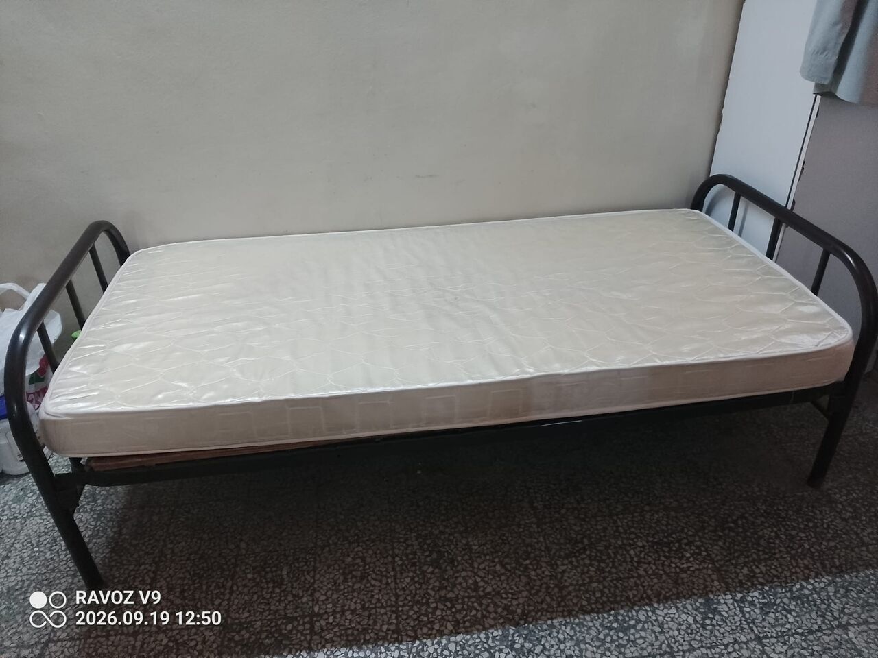 Ras Rumman, Furniture, BHD 20,  Single Bed Of Iron With Thick Mattress On Sale