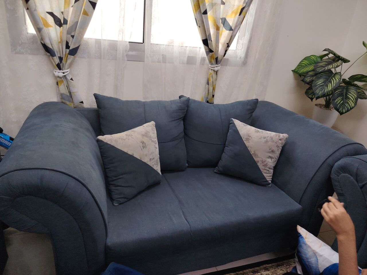 Khobar, Household Items, SAR 400,  Selling Blue Color Sofa 7 Seater