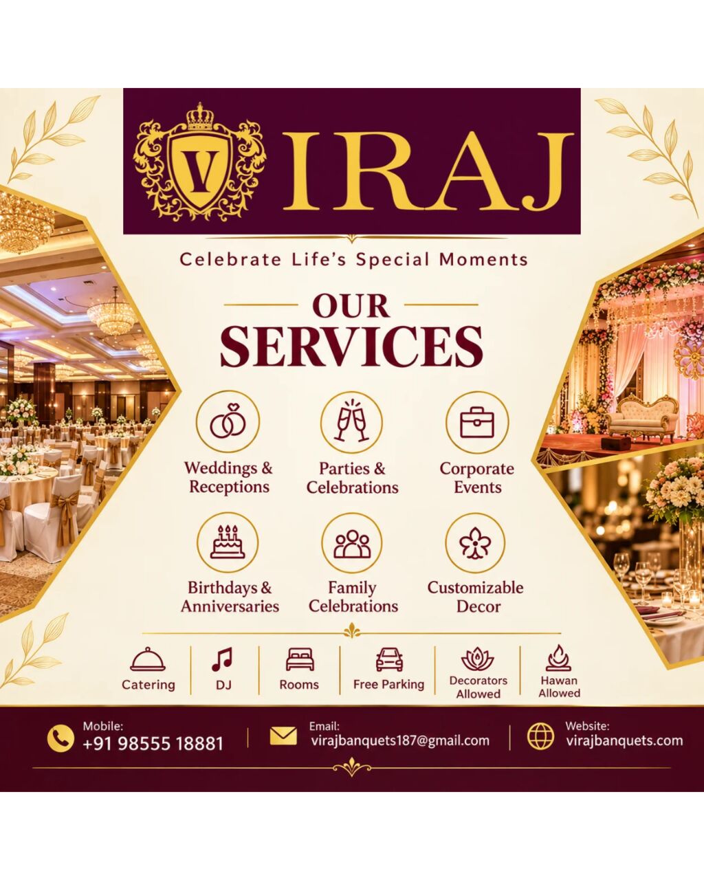 New Delhi, Food, Marriage Banquet Hall With Rooms In Kanjhawala, Delhi | Viraj Banquets