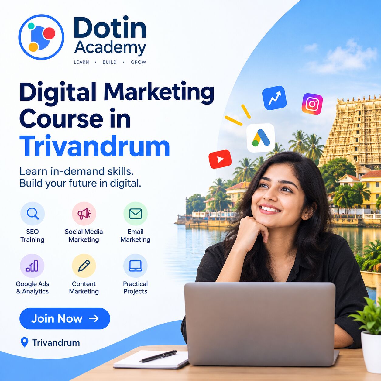Kerala, Lessons Offered, Digital Marketing Course In Trivandrum