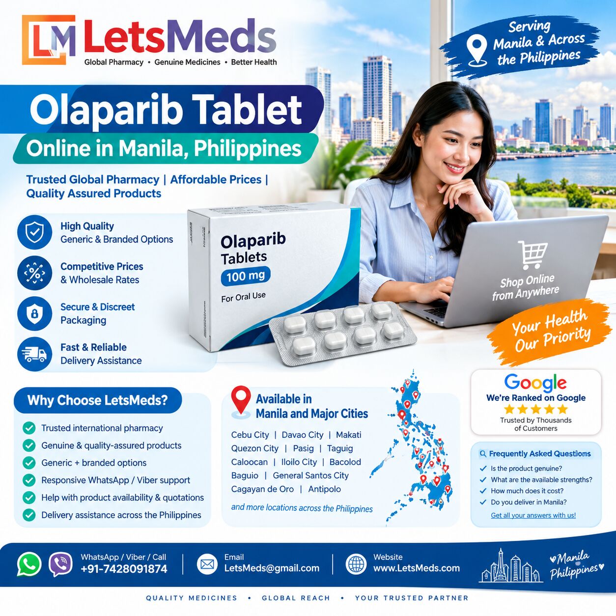 Cebu City, Health & Beauty Items, PHP 1,  Where Can I Find Olaparib Tablet Online In Manila Philippines