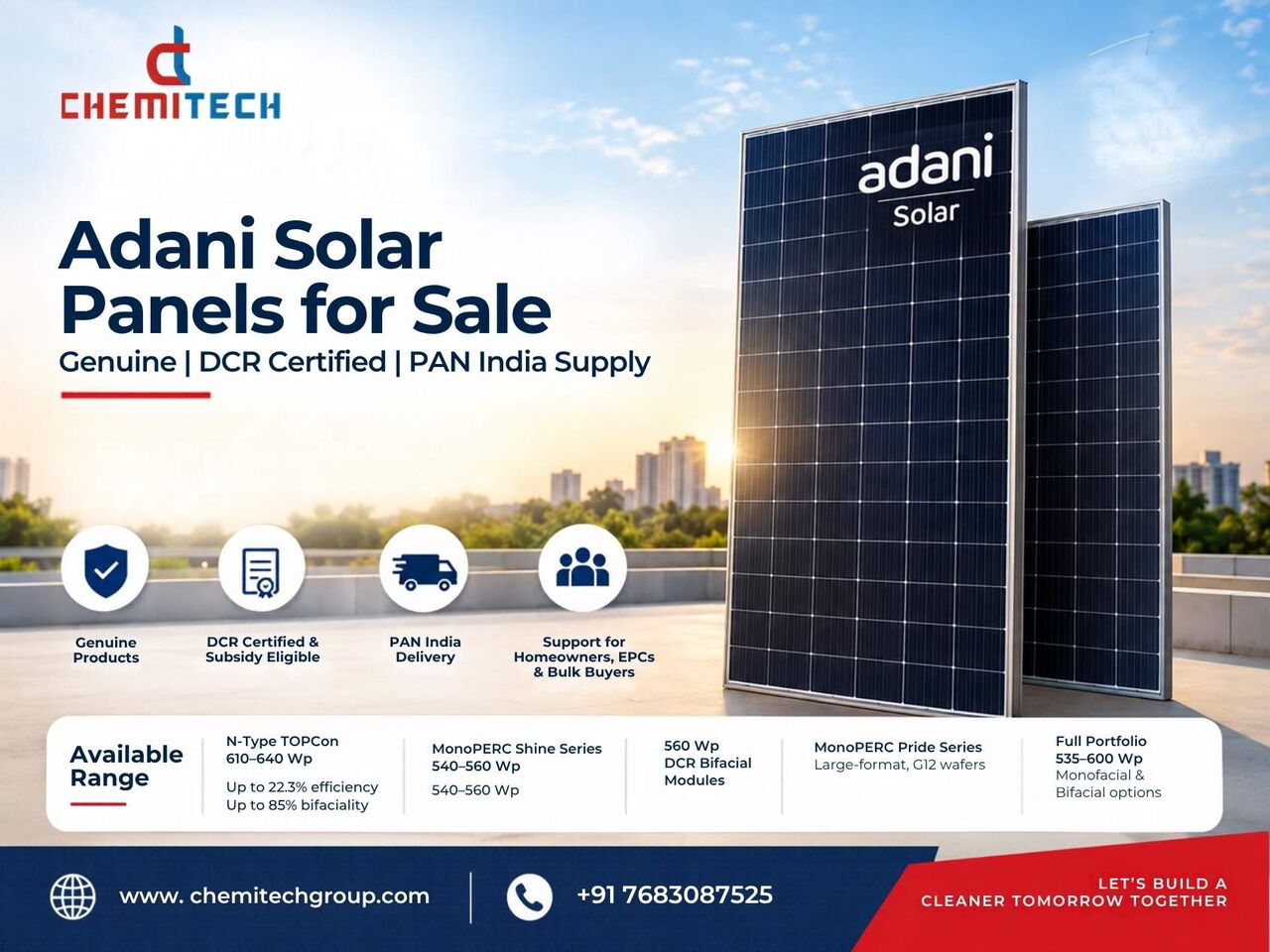 Noida, Industrial Machinery, Adani Solar Panels For Sale &ndash; Genuine, DCR Certified, PAN-India Supply