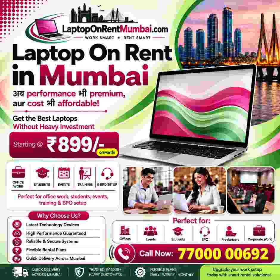 Mumbai, Electronics, INR 899,  💻 Laptop On Rent In Mumbai Starting @ ₹899/-