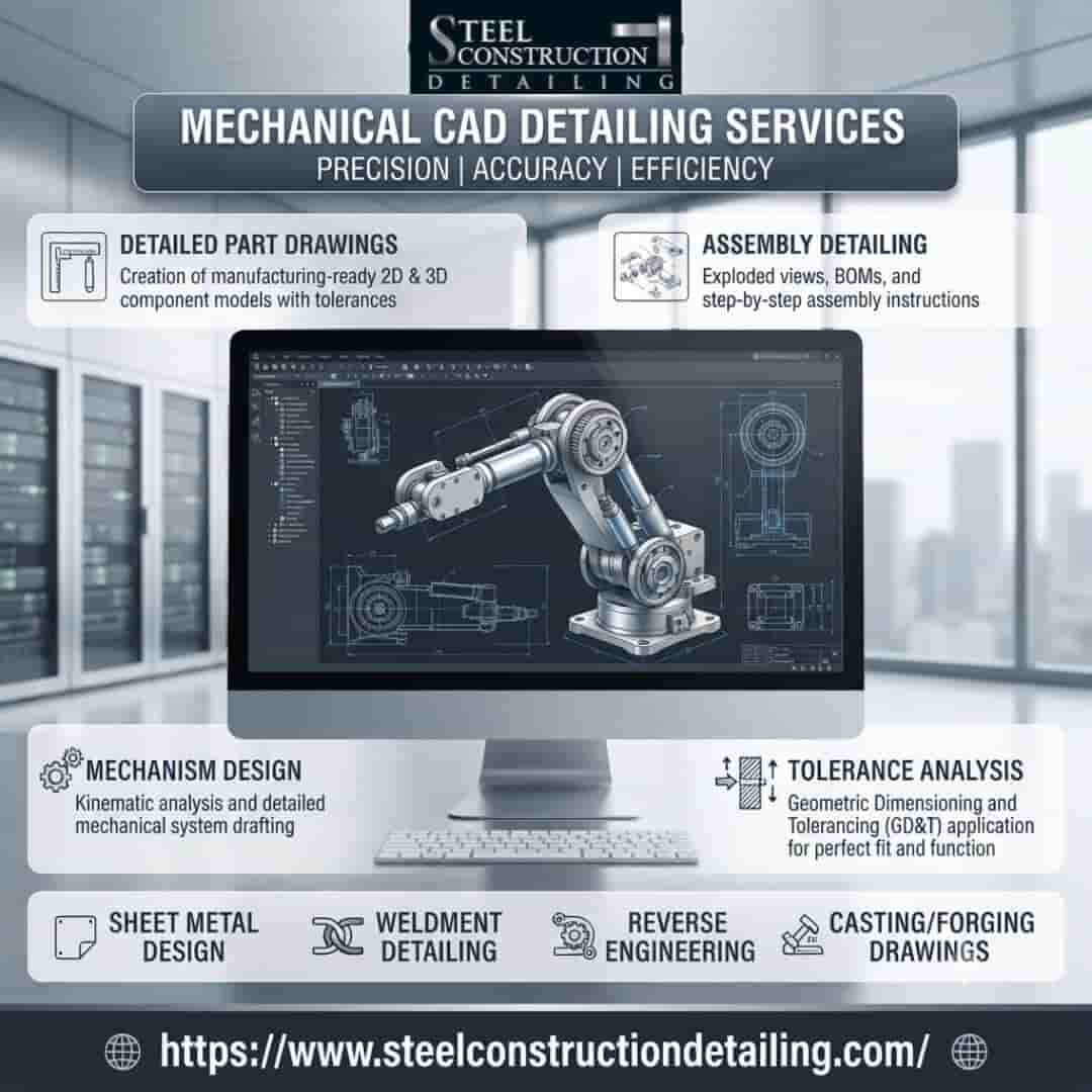 Los Angeles, Construction, Get Accurate Mechanical CAD Detailing Services In Los Angeles.