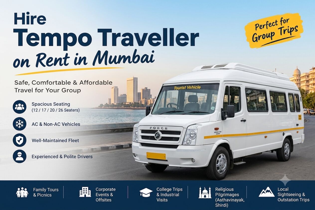 Mumbai, Business, Luxury Tempo Traveller On Rent In Mumbai