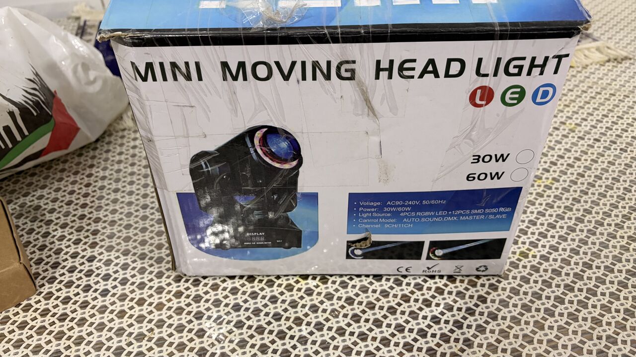 Jeddah, Electrical & Plumbing, SAR 150,  ✨ MINI MOVING HEAD LIGHT – LED ✨