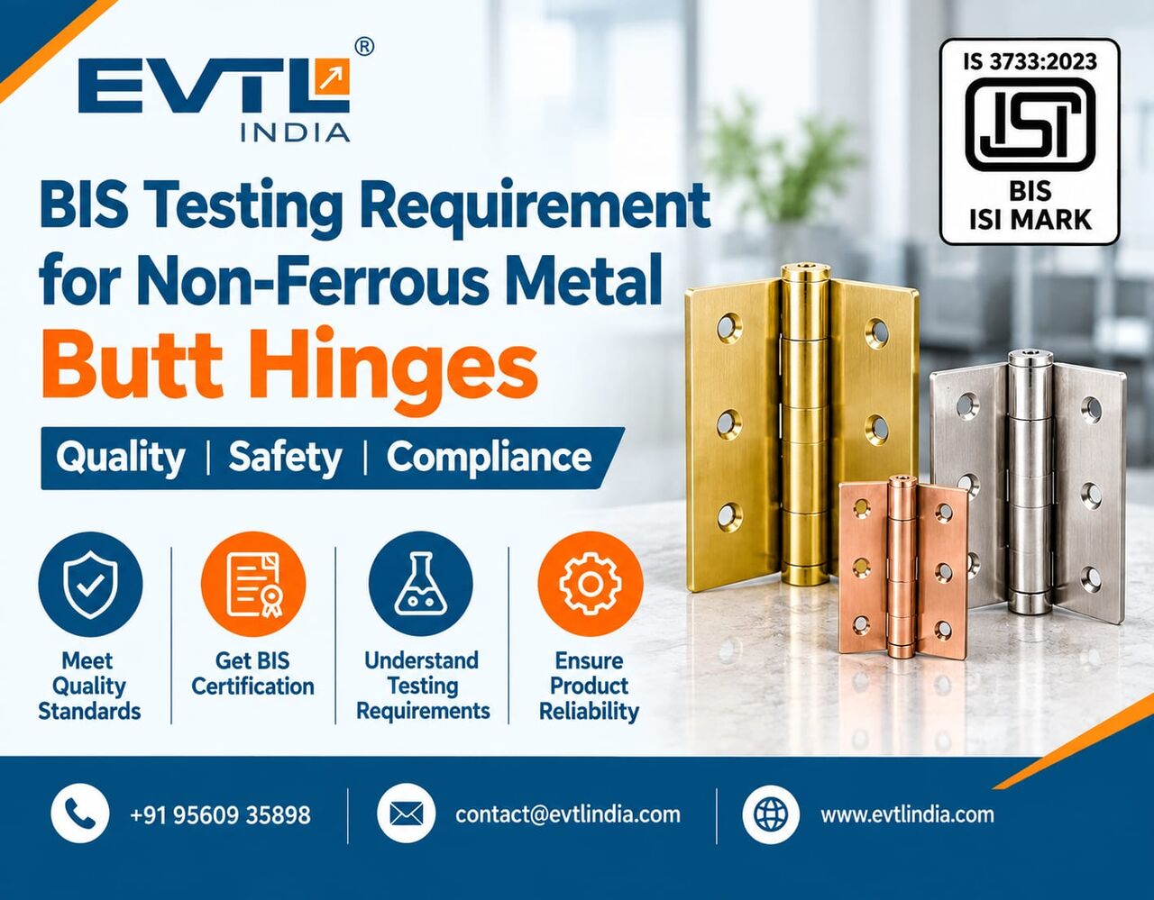 Mumbai, Business, BIS Testing Requirement For Non-Ferrous Metal Butt Hinges