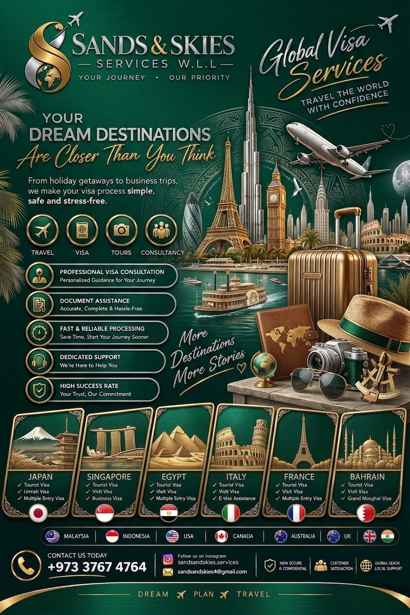 Manama, Marketing, International Travel Advisory & Documentation