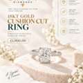 GBP 1, 18kt Gold Cushion Cut Ring | Your Forever | Layla Diamonds