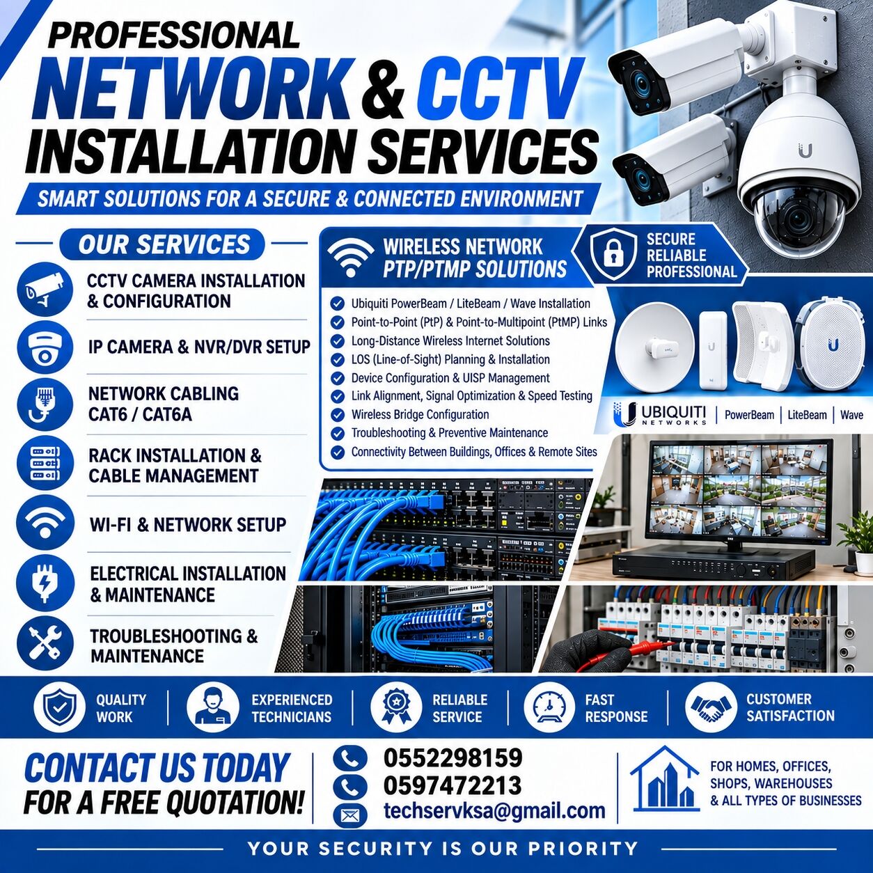 Riyadh, Technical, 📡 NETWORK • CCTV • WIRELESS SOLUTIONS
