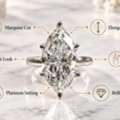 GBP 5750, Luxury Marquise Diamond Ring For Timeless Elegance