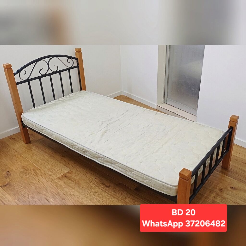 Manama, Furniture, BHD 23,  ✅️ Single Bed With Mattress For Sale In Good Condition With Delivery