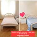 BHD 32,  ✅️ 120x200 Bed & Mattress + 1 Side Table For Sale In Good Condition With Delivery