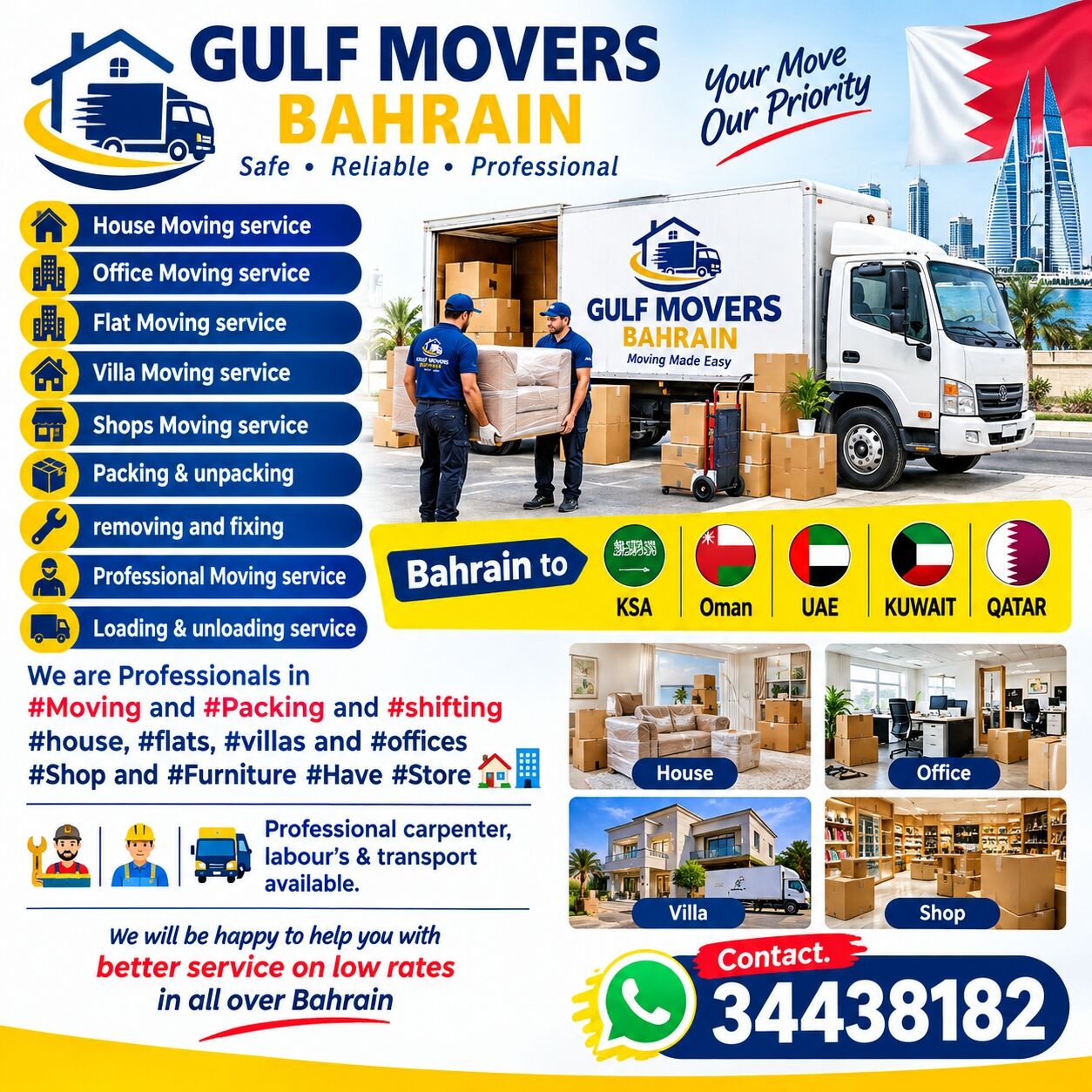 Saar, Labor/Moving, House Movers And Packers International Service